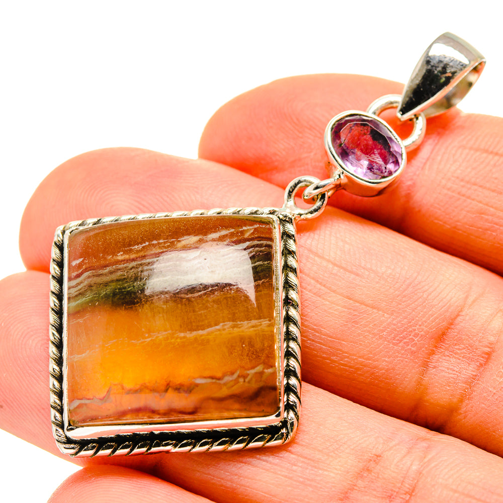 Green Fluorite Pendants handcrafted by Anasilvercos - PD750770
