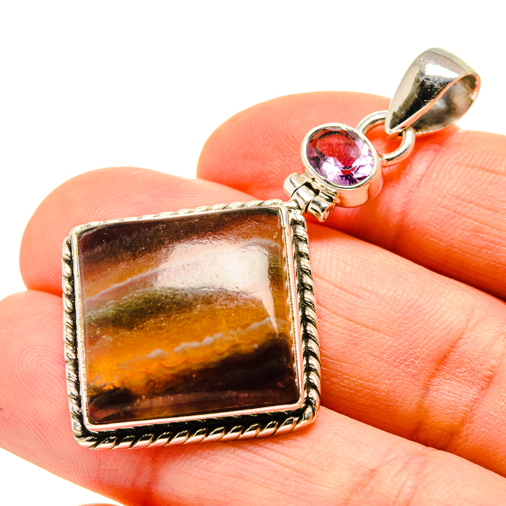 Green Fluorite Pendants handcrafted by Anasilvercos - PD750771