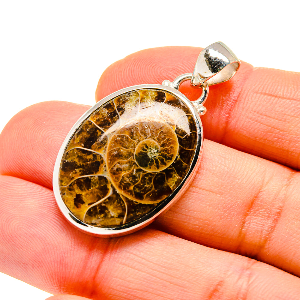 Ammonite Fossil Pendants handcrafted by Anasilvercos - PD750817