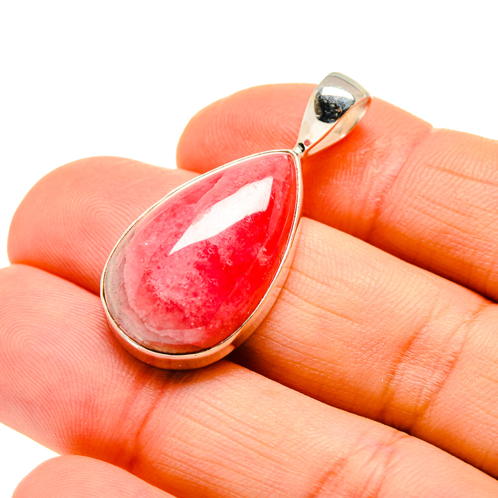 Pink Agate Pendants handcrafted by Anasilvercos - PD750836