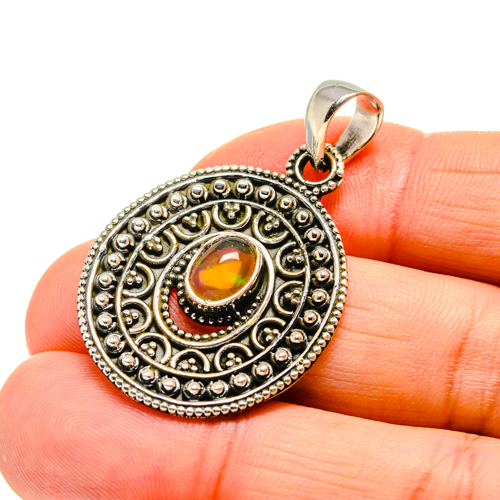 Ethiopian Opal Pendants handcrafted by Anasilvercos - PD750864