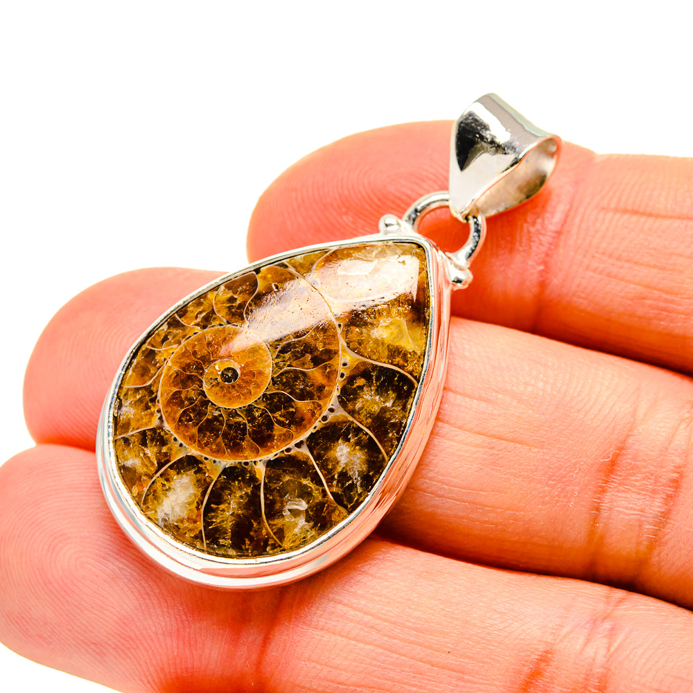 Ammonite Fossil Pendants handcrafted by Anasilvercos - PD750878