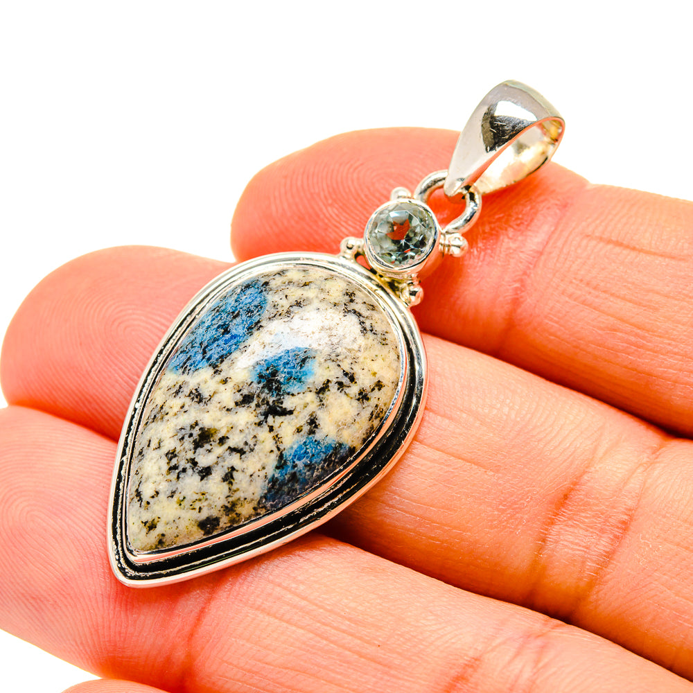 K2 Blue Azurite Pendants handcrafted by Anasilvercos - PD750917
