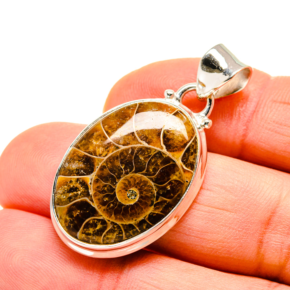 Ammonite Fossil Pendants handcrafted by Anasilvercos - PD750989