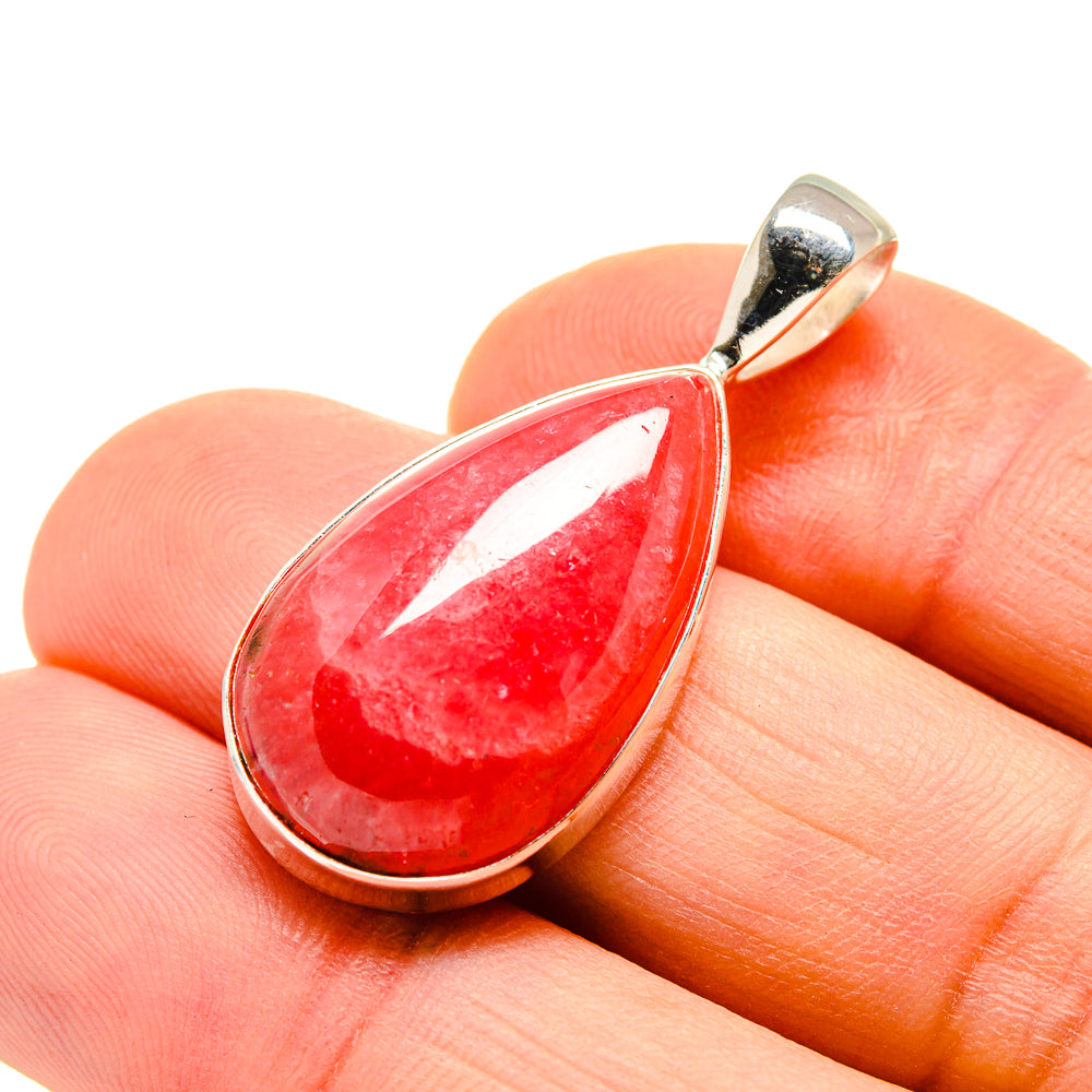 Pink Agate Pendants handcrafted by Anasilvercos - PD751003