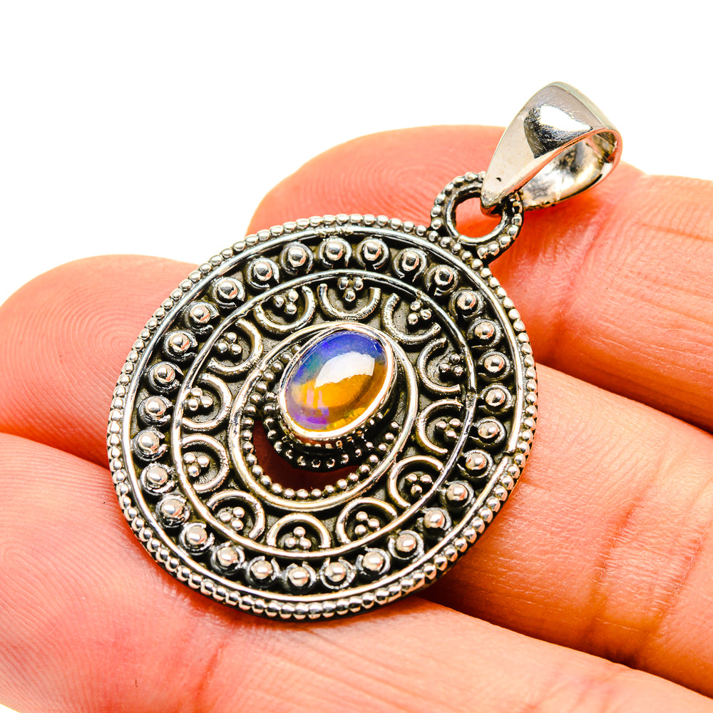 Ethiopian Opal Pendants handcrafted by Anasilvercos - PD751014