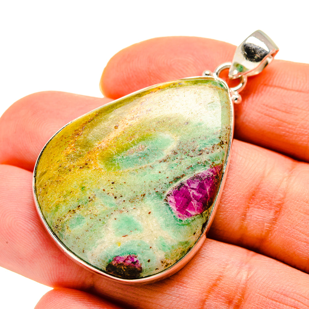 Ruby Fuchsite Pendants handcrafted by Anasilvercos - PD751157