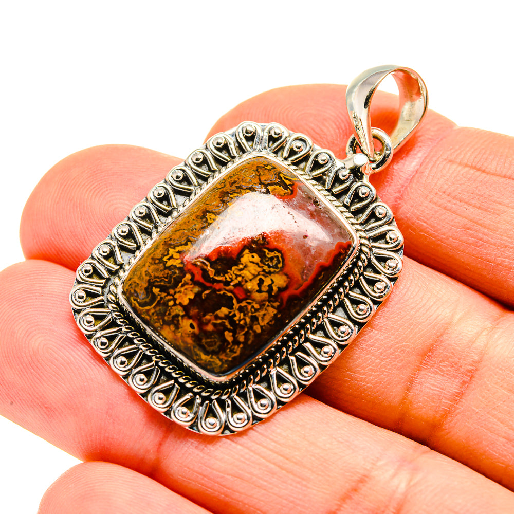 Moroccan Agate Pendants handcrafted by Anasilvercos - PD751196