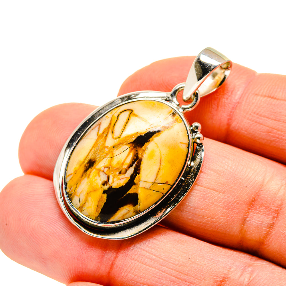 Peanut Wood Jasper Pendants handcrafted by Anasilvercos - PD751226
