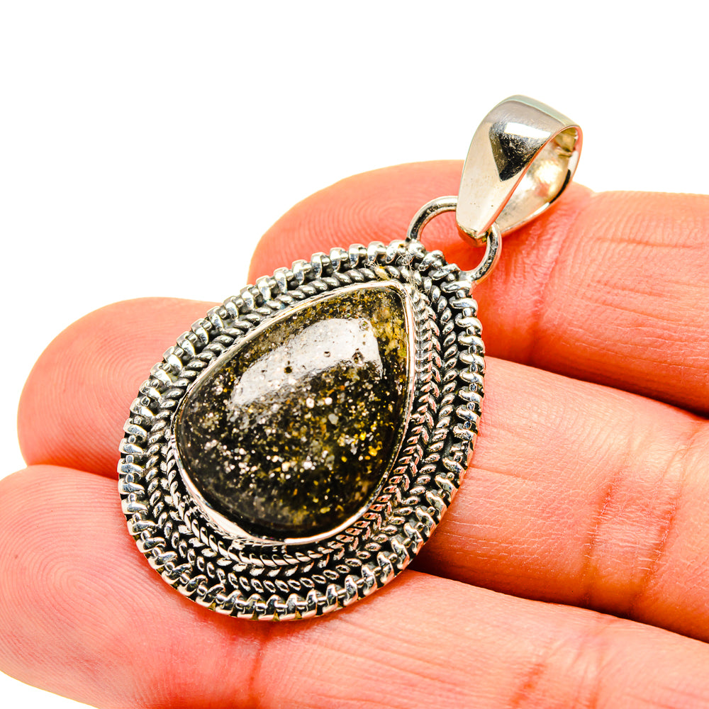 Black Agate Pendants handcrafted by Anasilvercos - PD751235