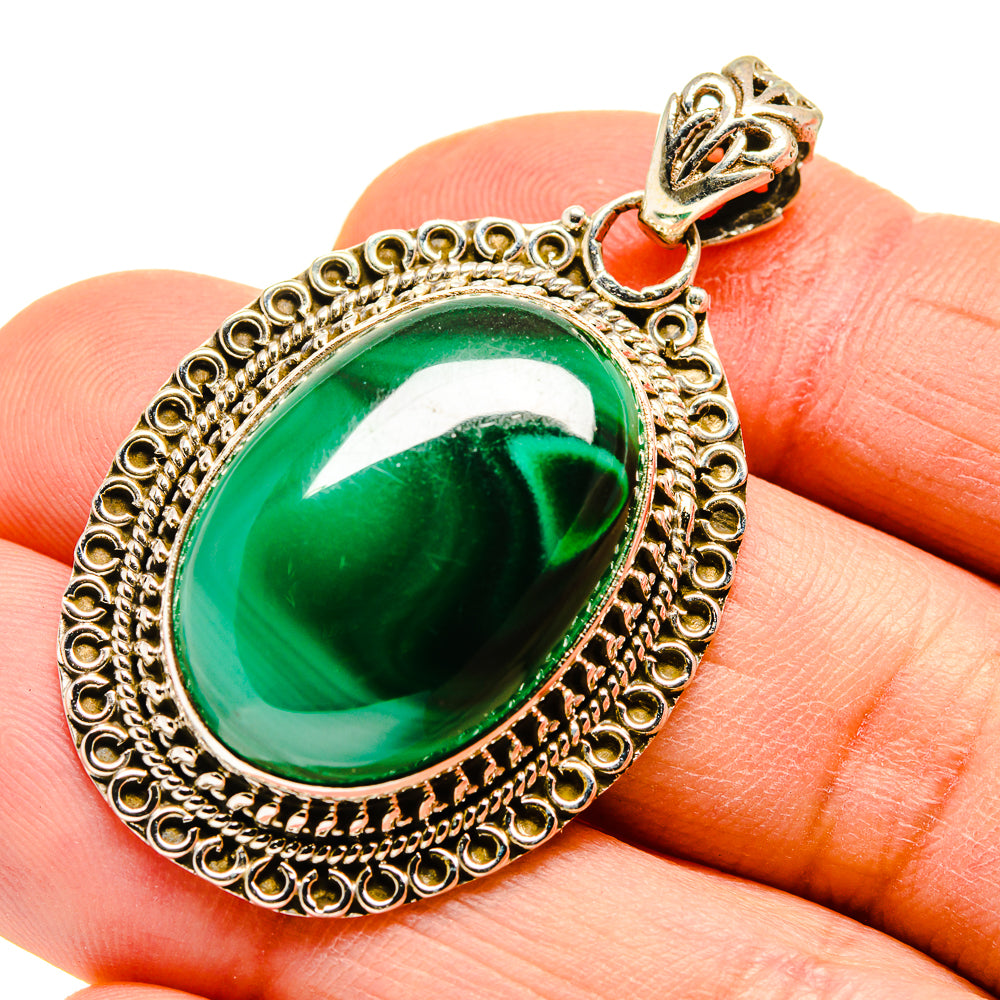 Malachite Pendants handcrafted by Anasilvercos - PD751316