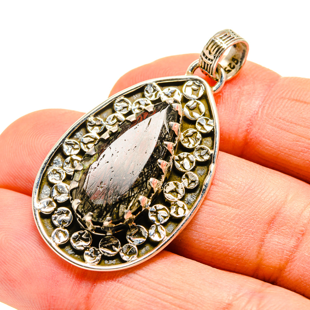 Tourmalinated Quartz Pendants handcrafted by Anasilvercos - PD751326