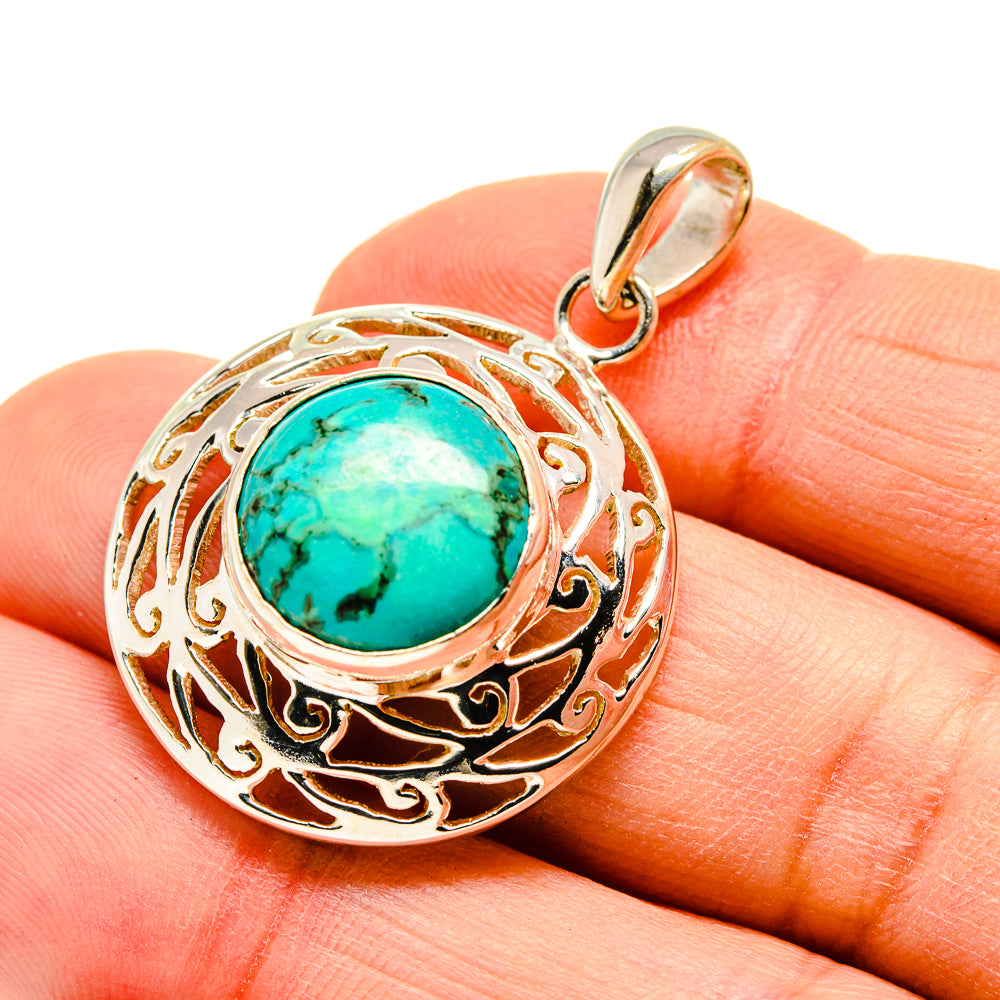 Tibetan Turquoise Pendants handcrafted by Anasilvercos - PD751331