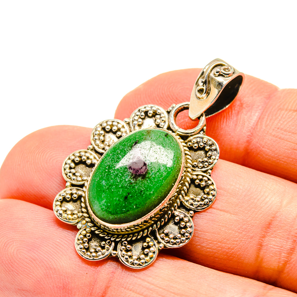 Ruby Zoisite Pendants handcrafted by Anasilvercos - PD751492