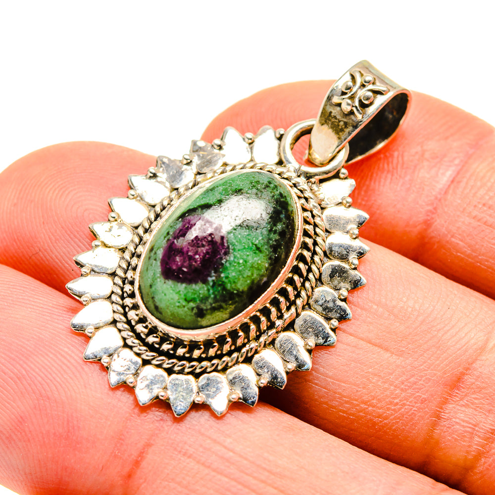 Ruby Zoisite Pendants handcrafted by Anasilvercos - PD751521