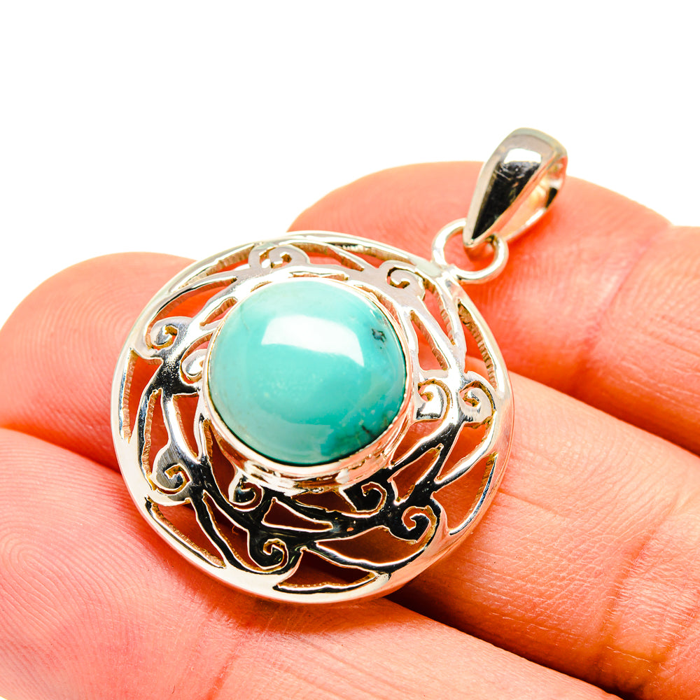 Tibetan Turquoise Pendants handcrafted by Anasilvercos - PD751524