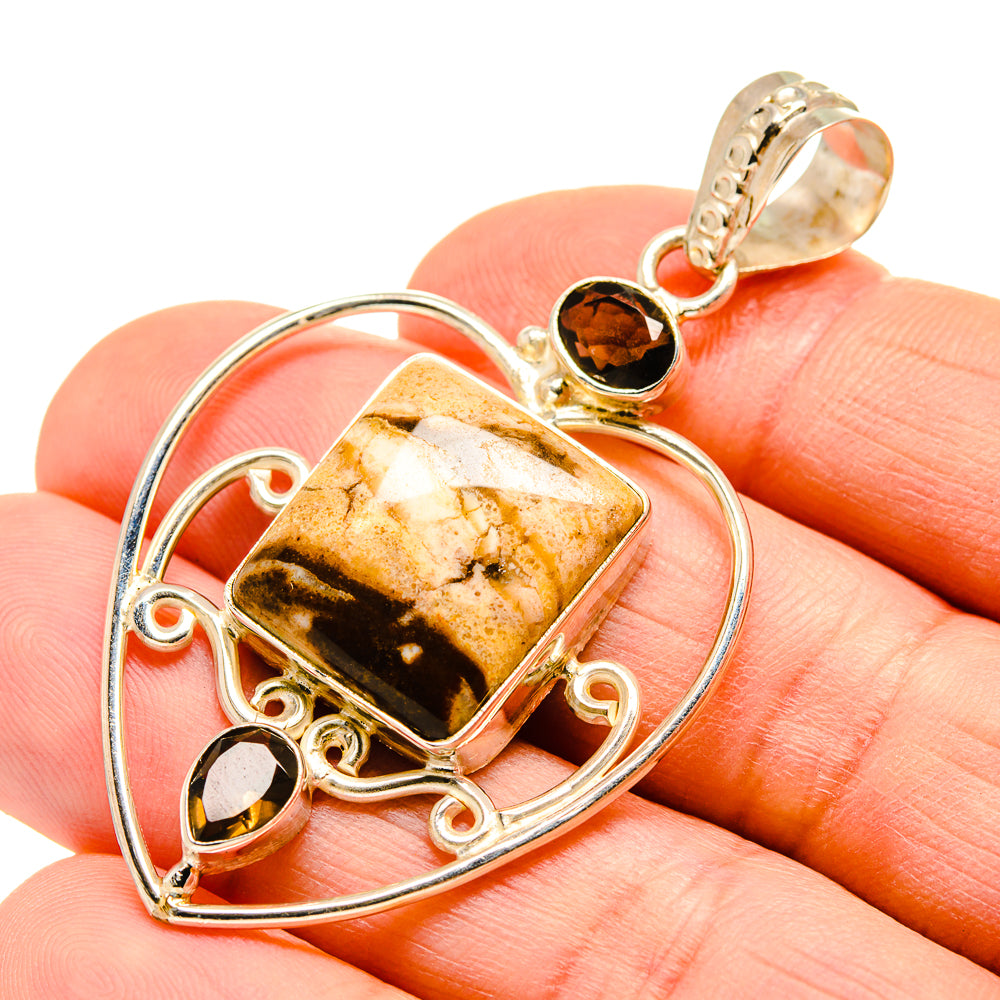 Peanut Wood Jasper Pendants handcrafted by Anasilvercos - PD751549