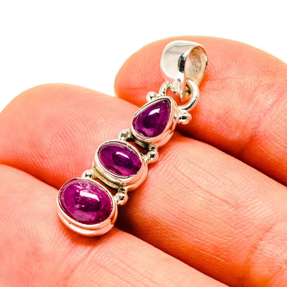 Ruby Pendants handcrafted by Anasilvercos - PD751632