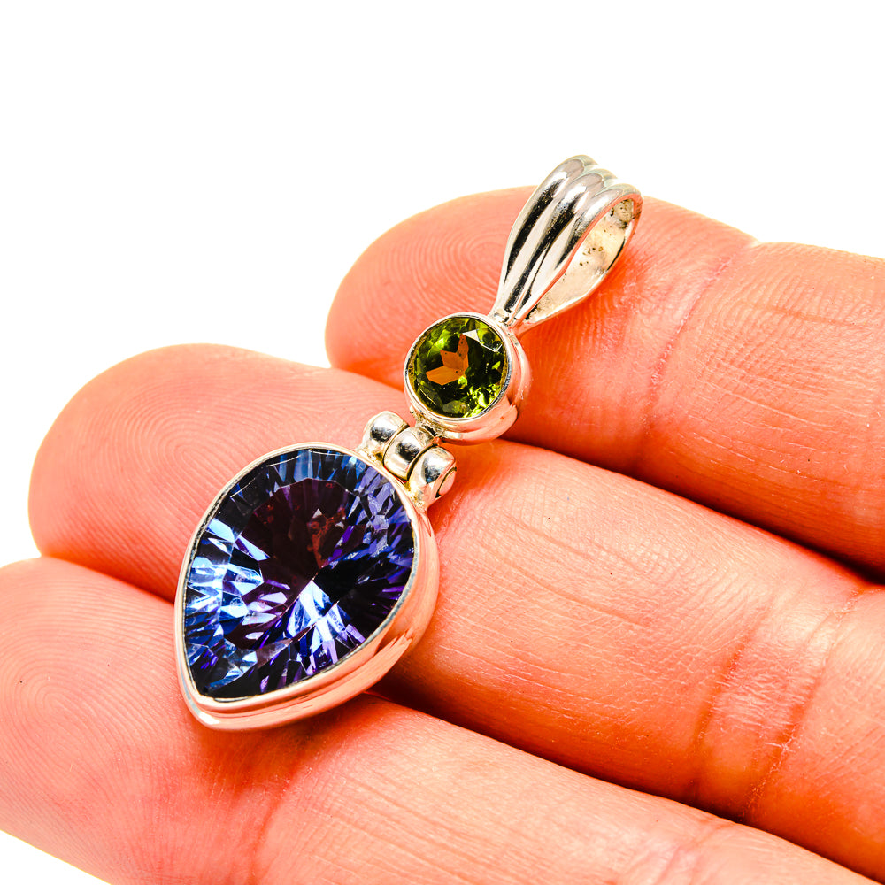 Blue Mystic Topaz Pendants handcrafted by Anasilvercos - PD751652