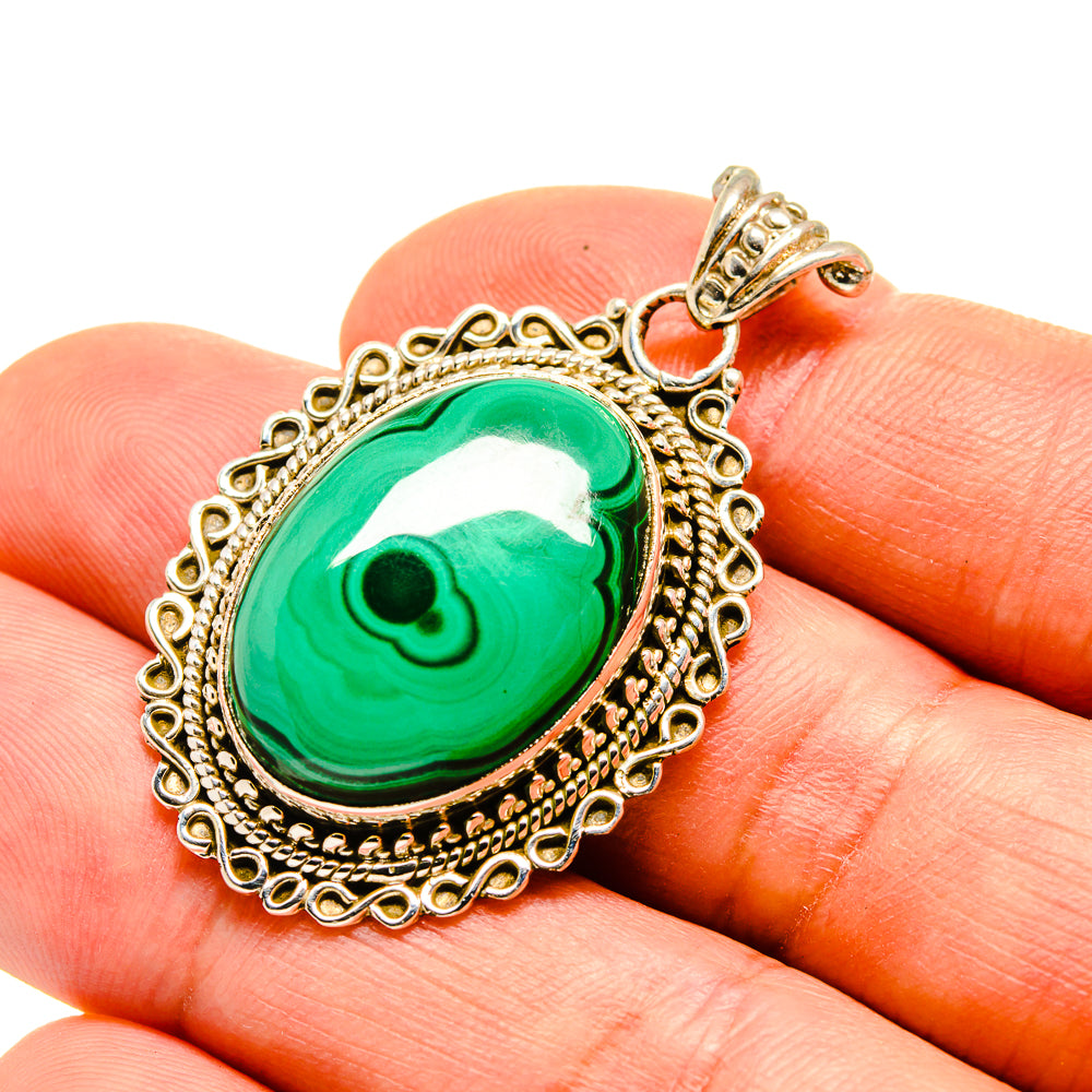 Malachite Pendants handcrafted by Anasilvercos - PD751658