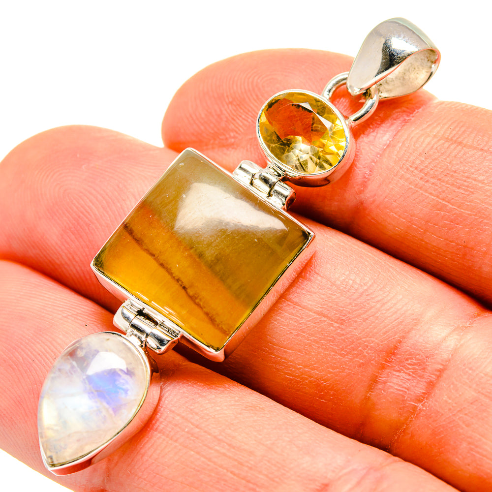 Green Fluorite Pendants handcrafted by Anasilvercos - PD751694
