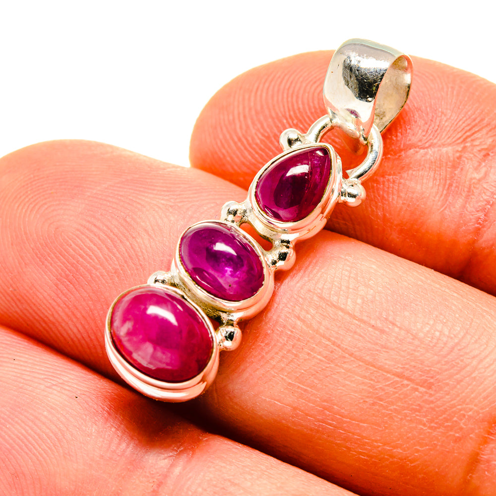 Ruby Pendants handcrafted by Anasilvercos - PD751735