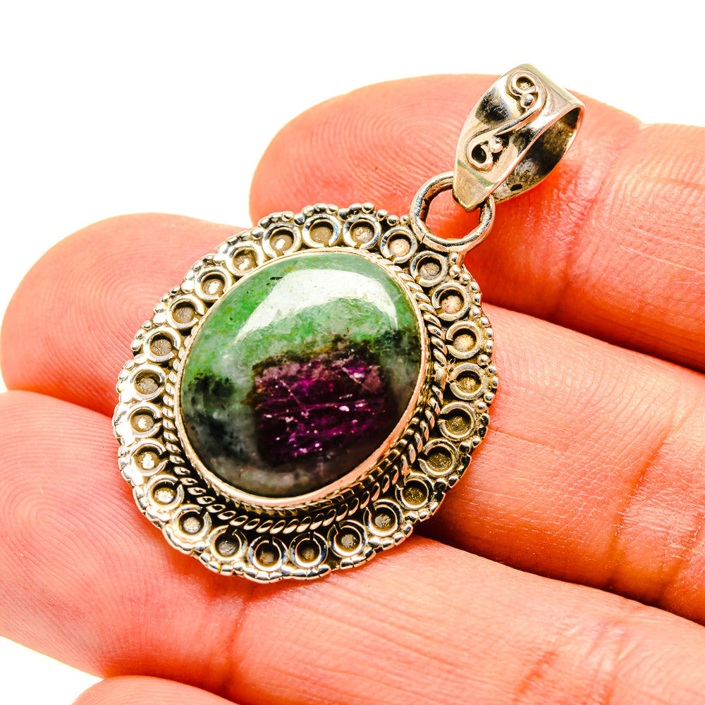 Ruby Zoisite Pendants handcrafted by Anasilvercos - PD751775