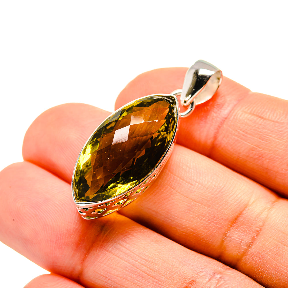 Olive Quartz Pendants handcrafted by Anasilvercos - PD751785