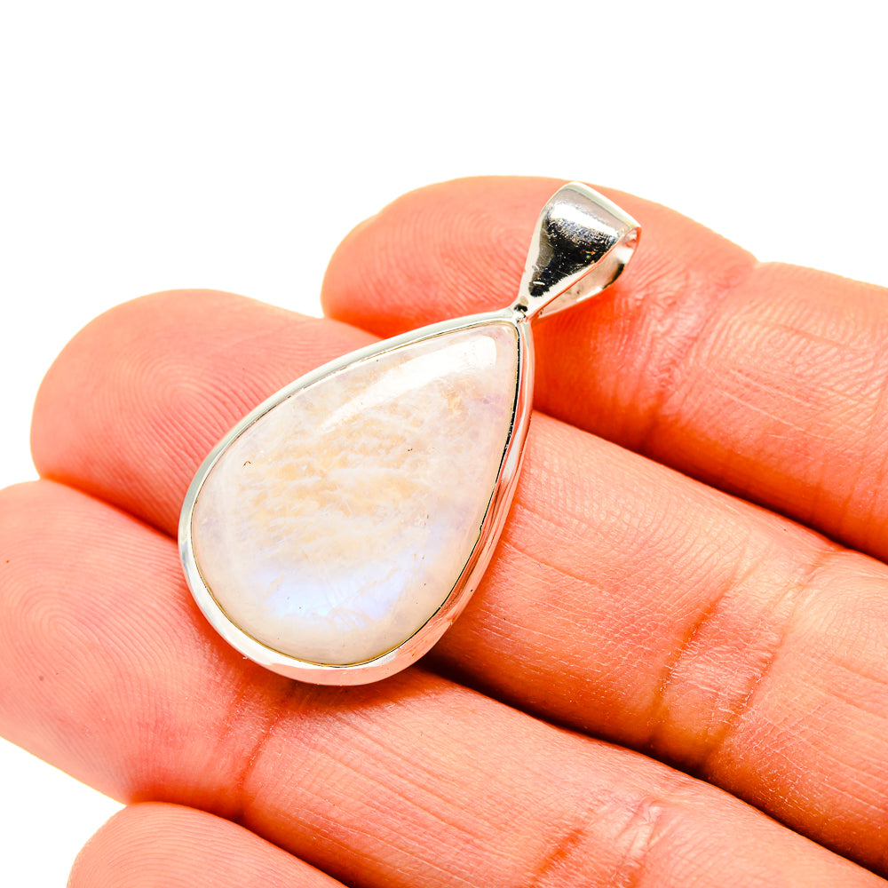 Rainbow Moonstone Pendants handcrafted by Anasilvercos - PD751792