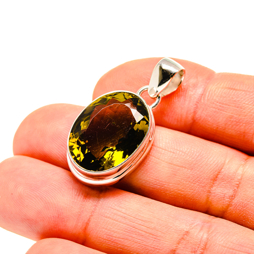 Olive Quartz Pendants handcrafted by Anasilvercos - PD751809