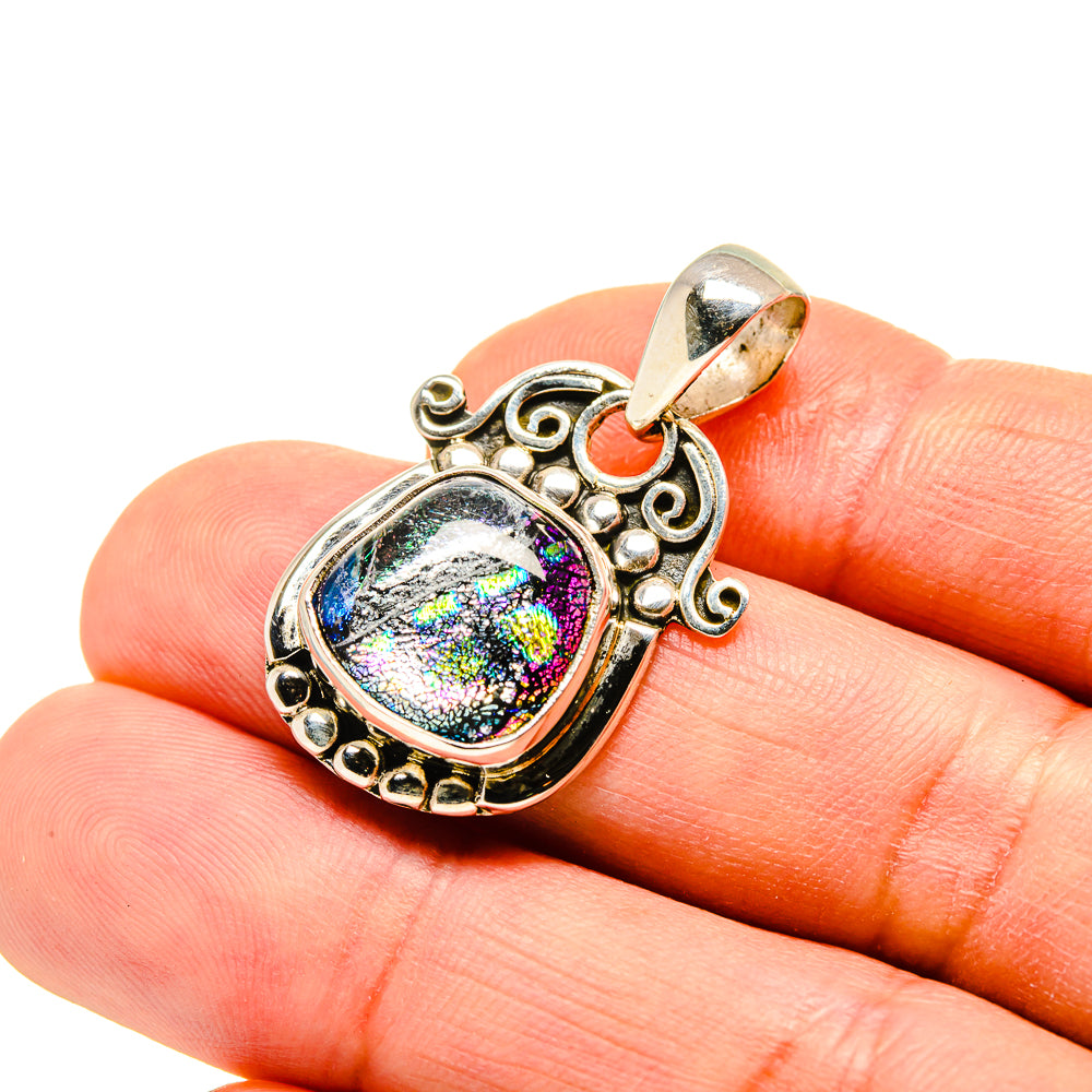 Dichroic Glass Pendants handcrafted by Anasilvercos - PD751811