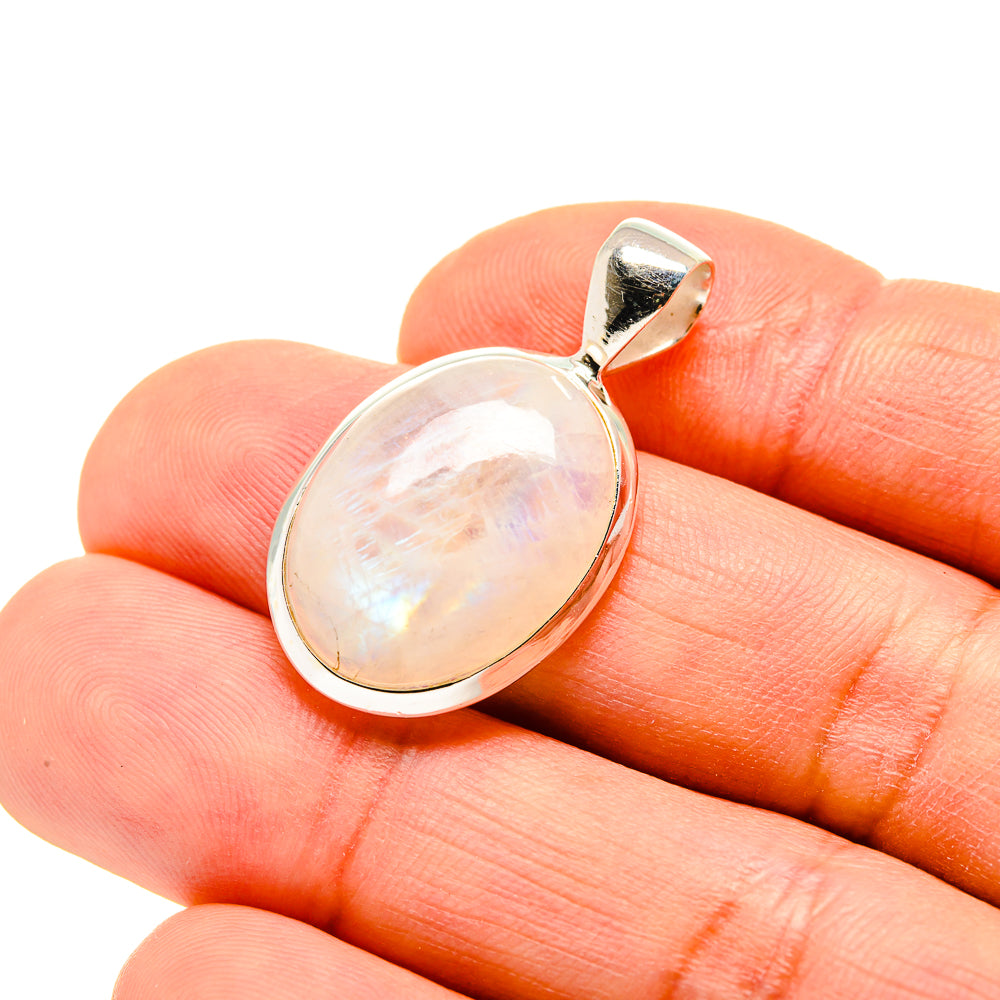 Rainbow Moonstone Pendants handcrafted by Anasilvercos - PD751812