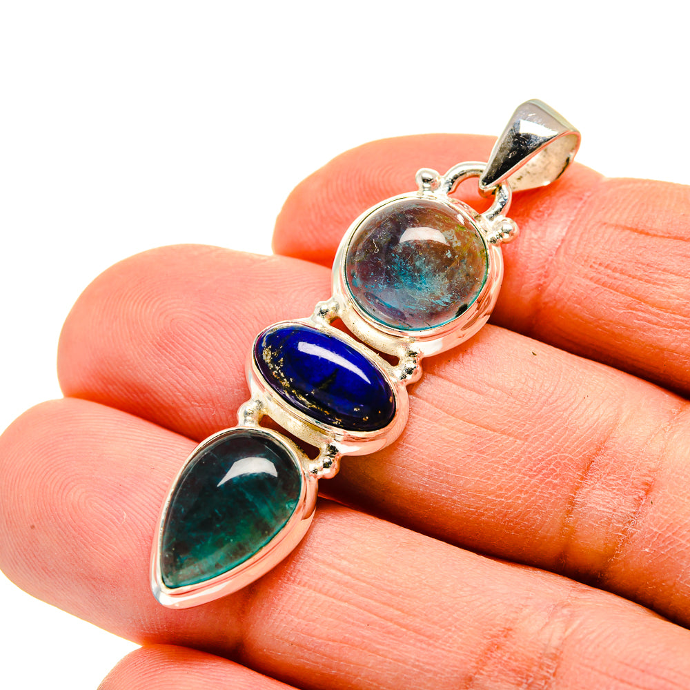 Blue Fluorite Pendants handcrafted by Anasilvercos - PD751921