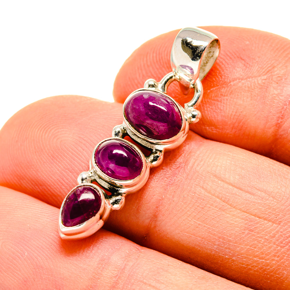 Pink Tourmaline Pendants handcrafted by Anasilvercos - PD751993