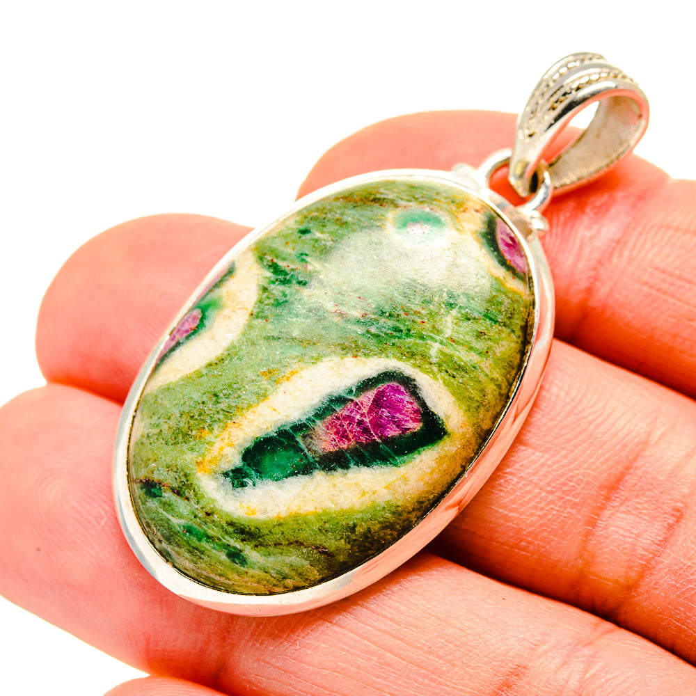 Ruby Fuchsite Pendants handcrafted by Anasilvercos - PD752046