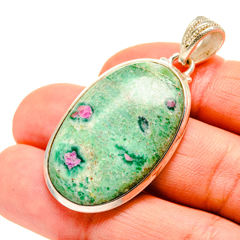 Ruby Fuchsite Pendants handcrafted by Anasilvercos - PD752047