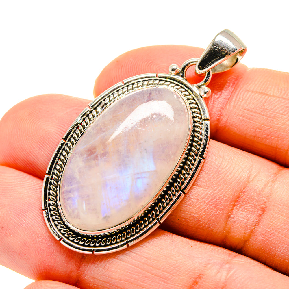 Rainbow Moonstone Pendants handcrafted by Anasilvercos - PD752053