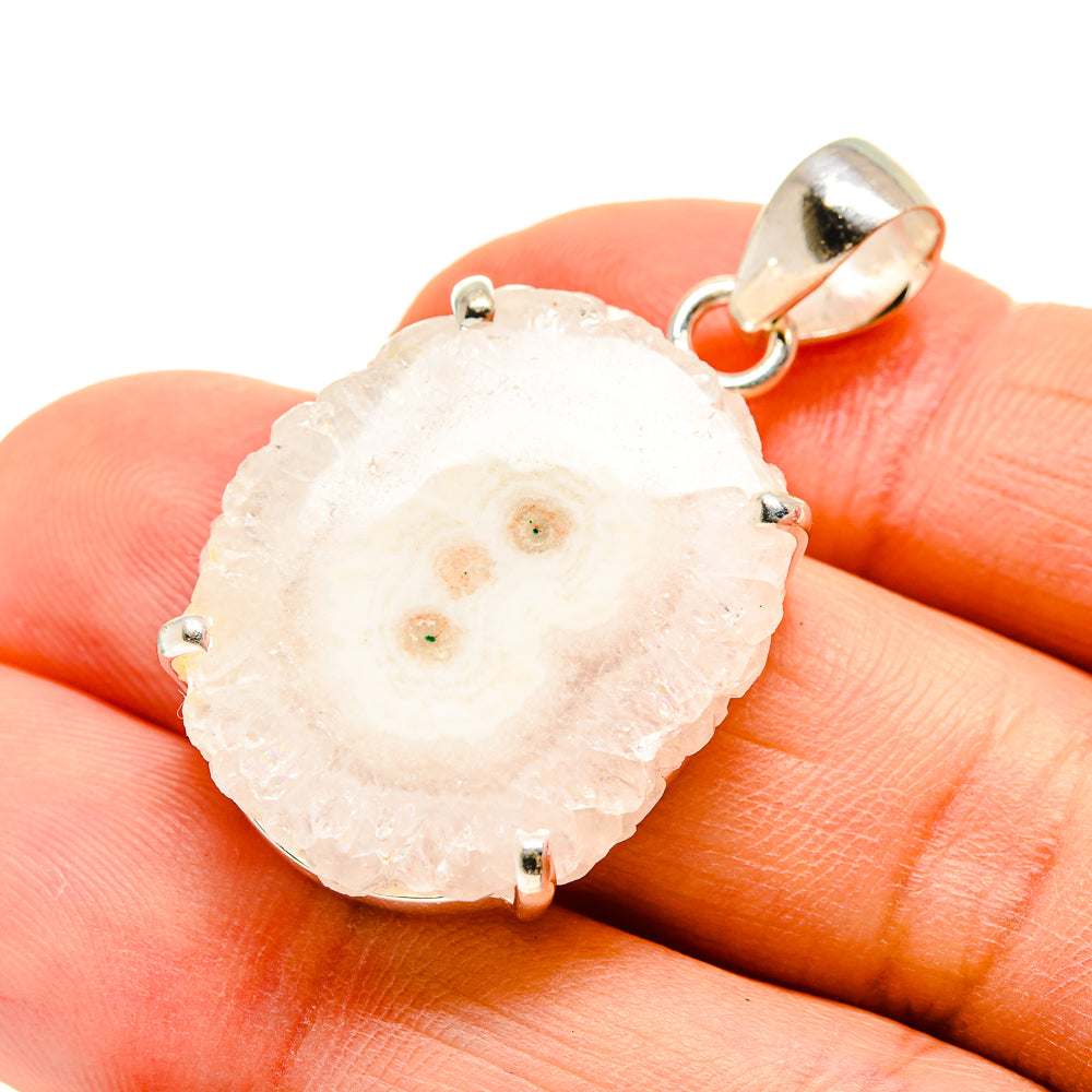 White Solar Quartz Pendants handcrafted by Anasilvercos - PD752067