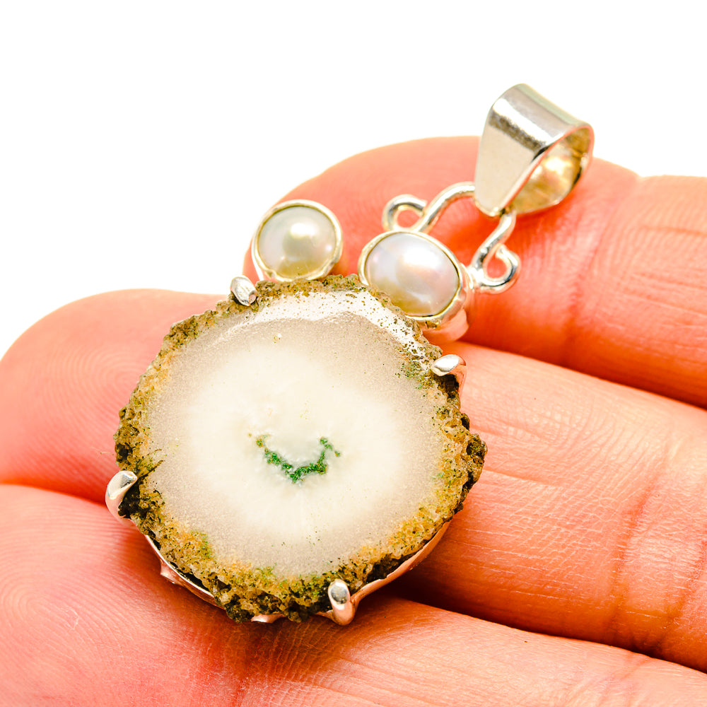 White Solar Quartz Pendants handcrafted by Anasilvercos - PD752068