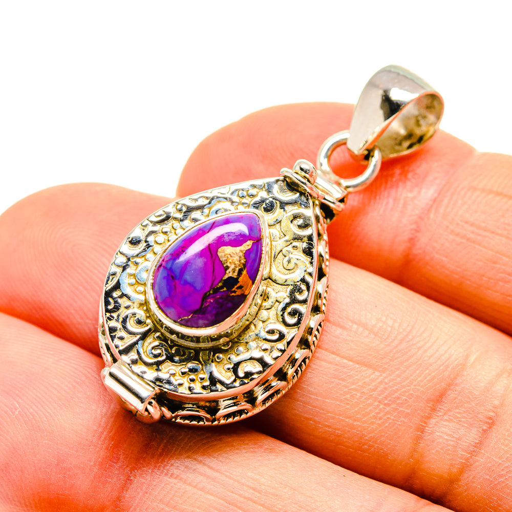 Purple Copper Composite Turquoise Pendants handcrafted by Anasilvercos - PD752073
