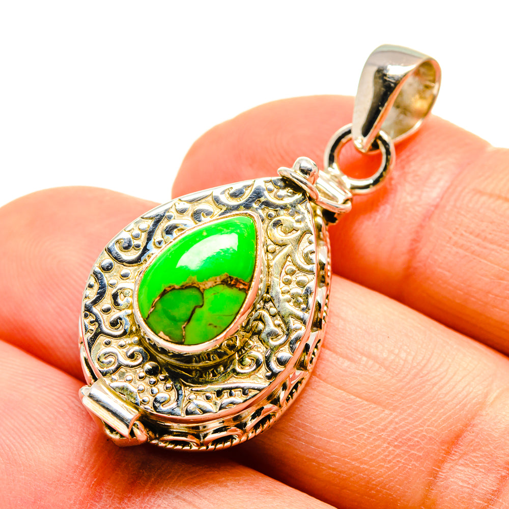 Green Copper Composite Turquoise Pendants handcrafted by Anasilvercos - PD752074