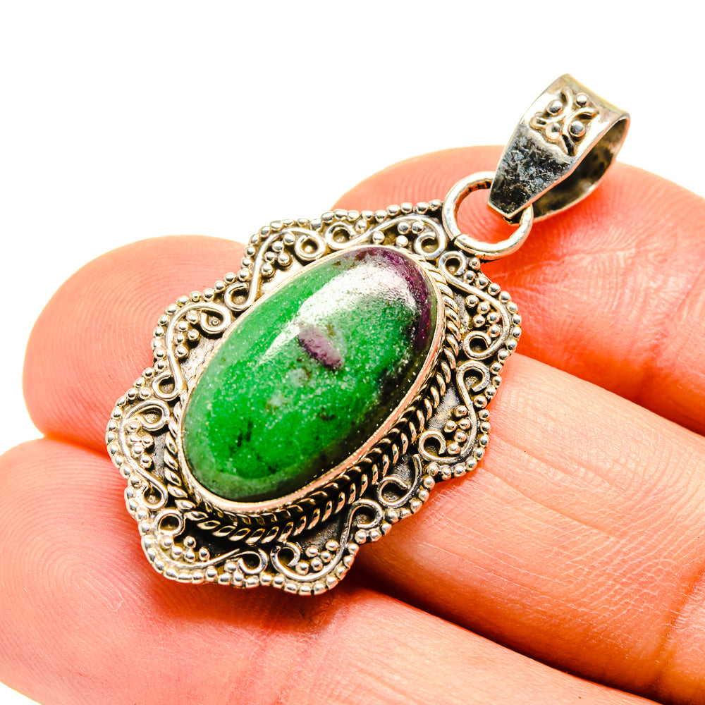 Ruby Zoisite Pendants handcrafted by Anasilvercos - PD752091