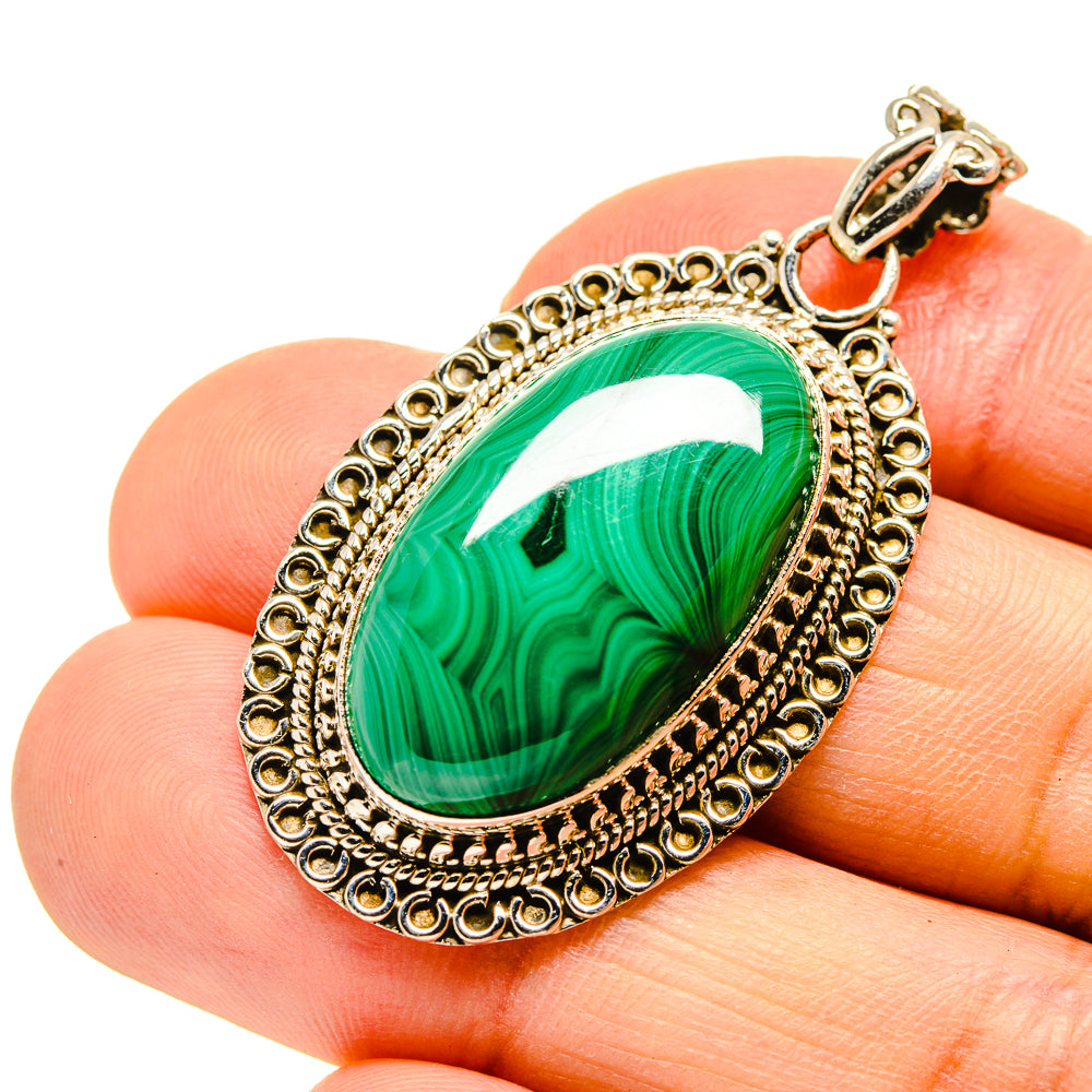 Malachite Pendants handcrafted by Anasilvercos - PD752115