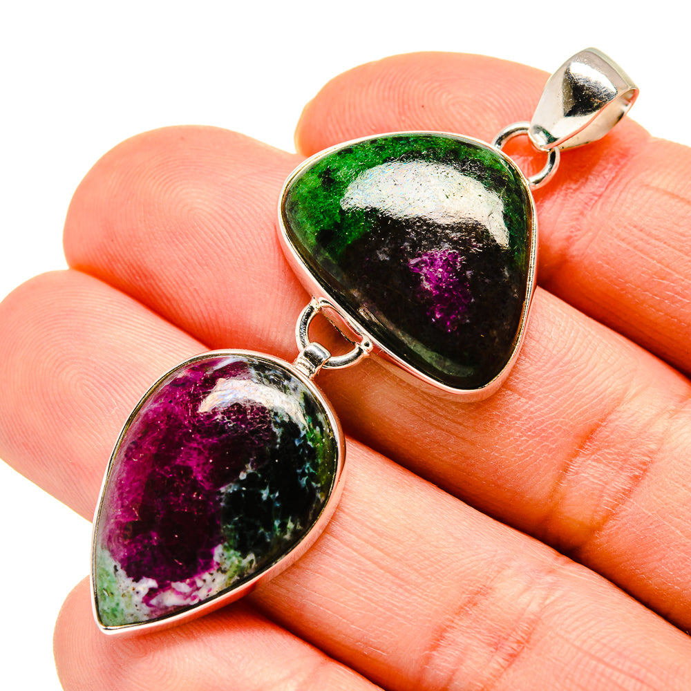Ruby Zoisite Pendants handcrafted by Anasilvercos - PD752150