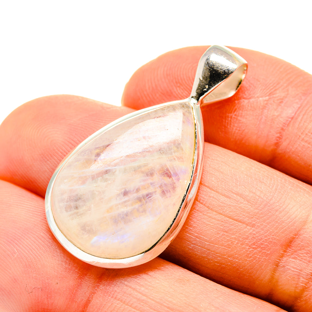 Rainbow Moonstone Pendants handcrafted by Anasilvercos - PD752188