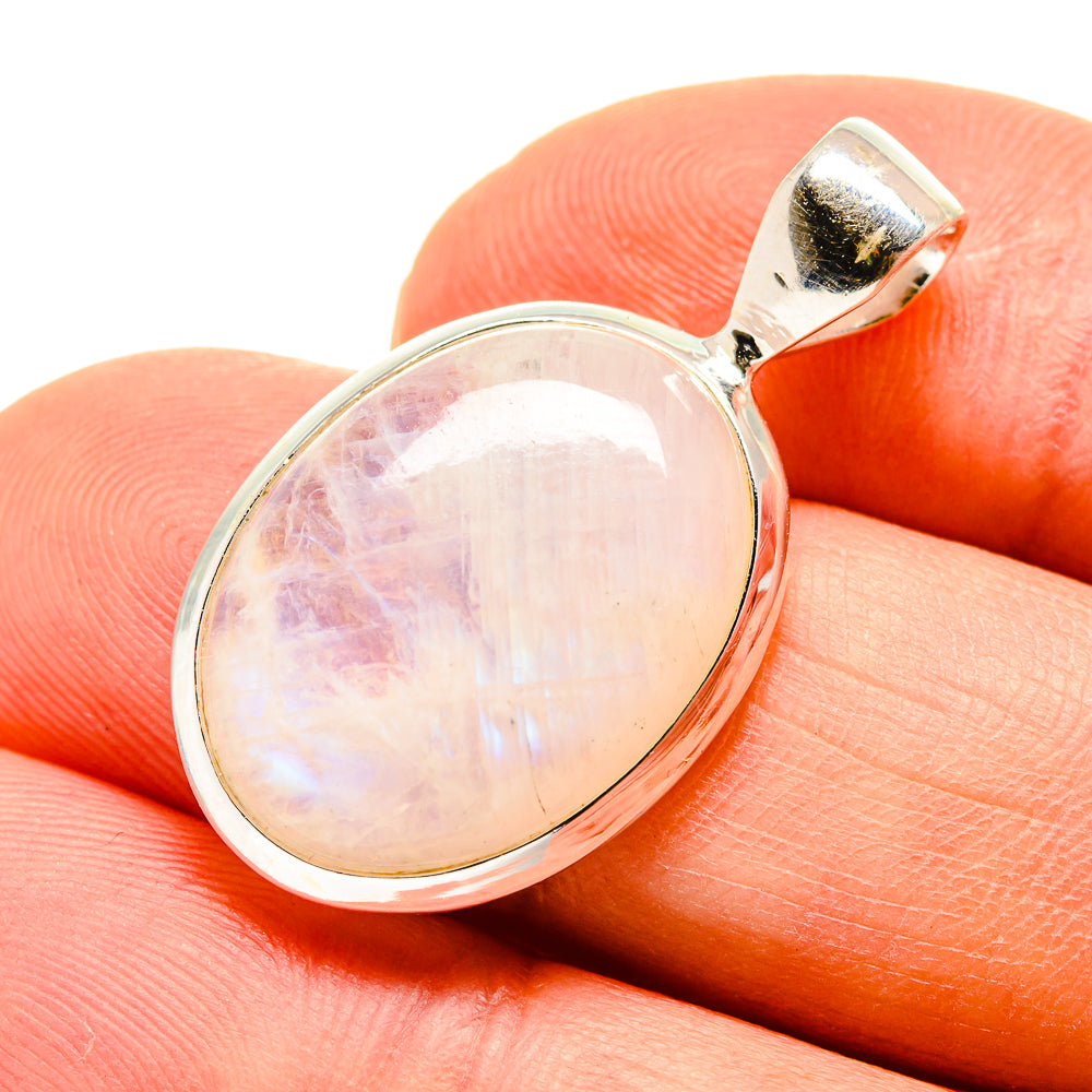 Rainbow Moonstone Pendants handcrafted by Anasilvercos - PD752189