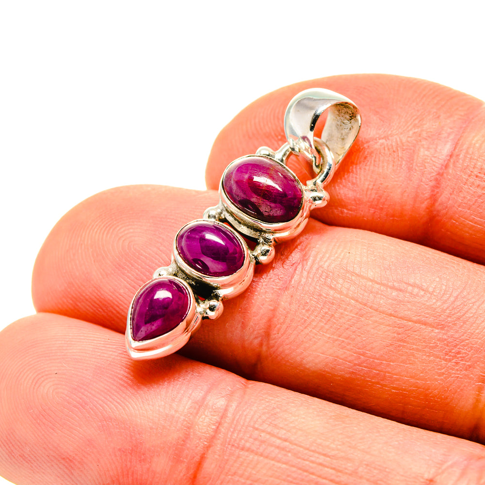 Ruby Pendants handcrafted by Anasilvercos - PD752290