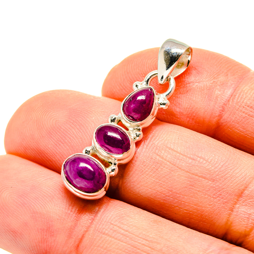 Ruby Pendants handcrafted by Anasilvercos - PD752298