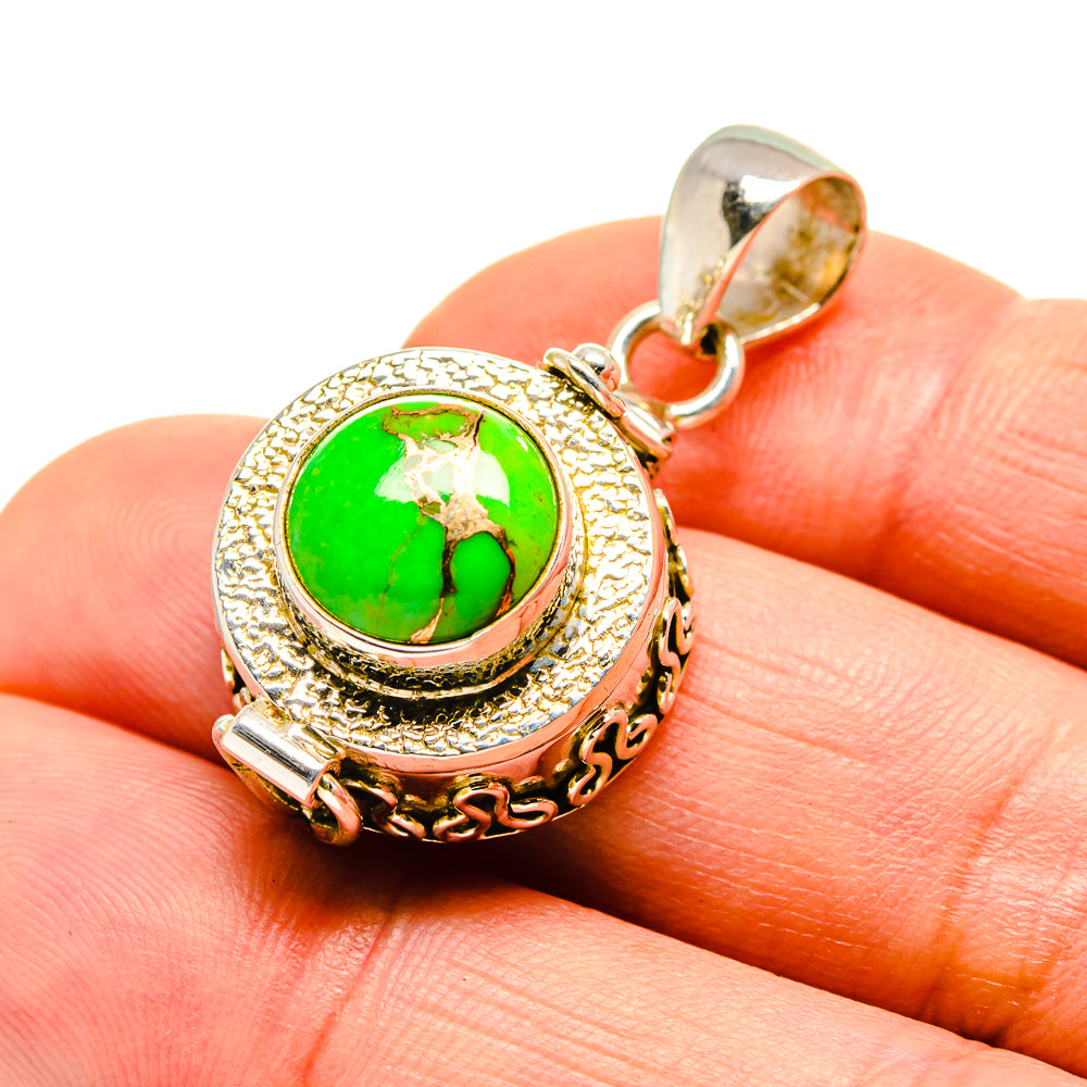 Green Copper Composite Turquoise Pendants handcrafted by Anasilvercos - PD752306