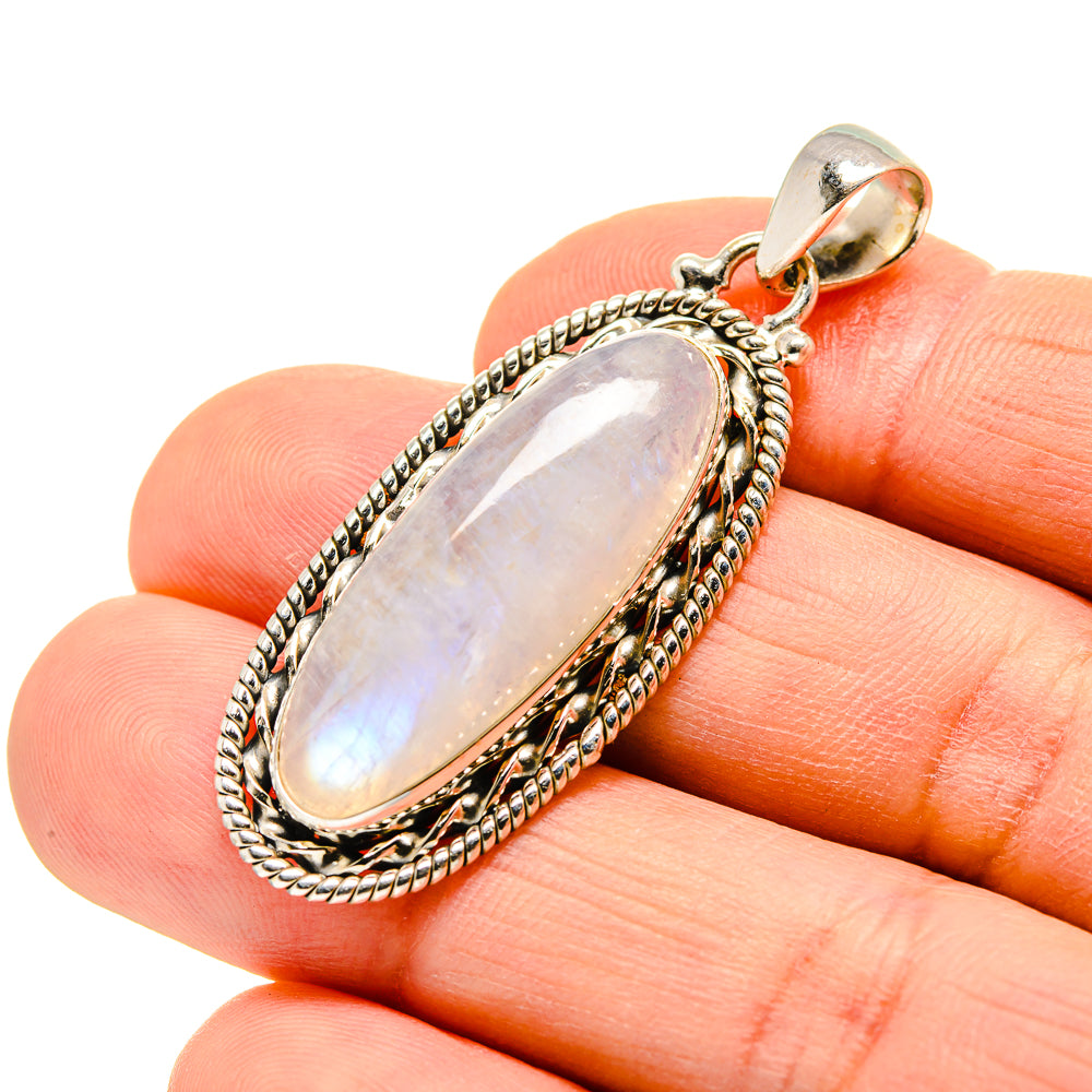Rainbow Moonstone Pendants handcrafted by Anasilvercos - PD752387